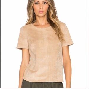1. STATE Faux Suede Top in Light Truffle Color: Light Truffle